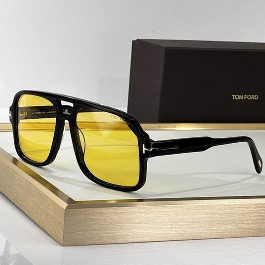 Classic Rectangular Acetate Sunglasses